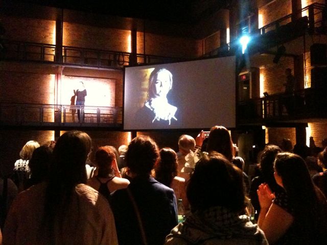 The Fashion Show featured live big-screen projection 