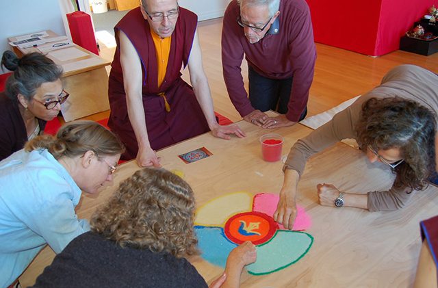 Creating a sand-mandala is an old Tibetan-Buddhist tradition