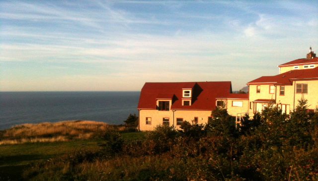 Gampo Abbey, a Buddhist monastery, sits on the cliffs  near Pleasant Bay in Cape Breton 