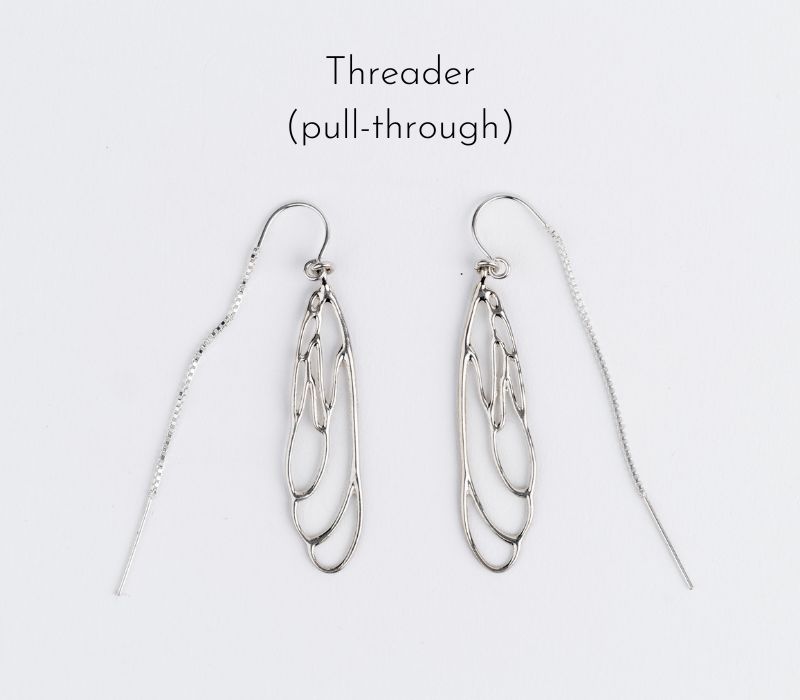 Dragonfly Earrings - Labelled - StS - Short - Threader (1 of 3) by Dorothee Rosen