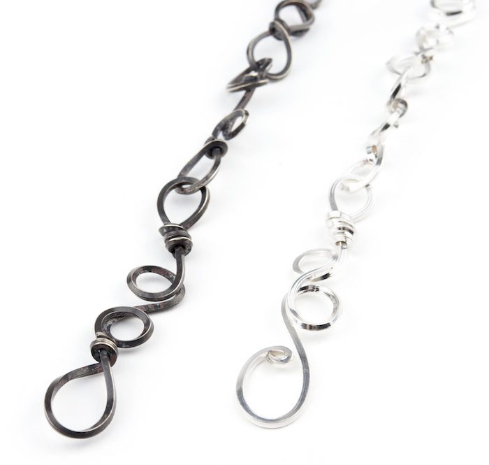 DorotheeRosen Knot Necklace Oxidized and Polished Sterling Silver Necklace Handmade in Nova Scotia, Canada