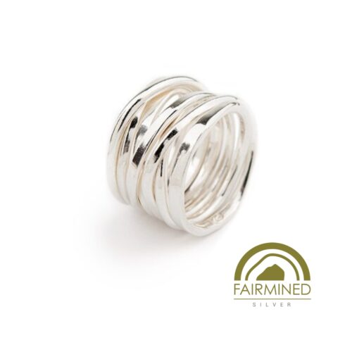 One-and-a-half-footer Ring in Fairmined Silver -fairmined logo- by Dorothee Rosen