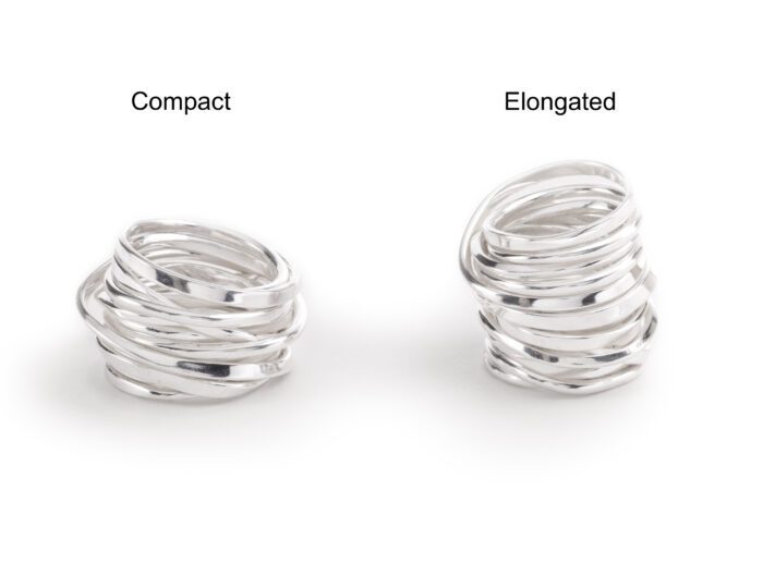 Threefooter rings in sterling silver comparison by Dorothee Rosen