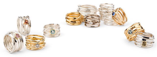 Varieties of OneFooter Rings in Gold and Silver