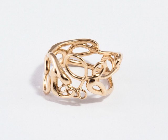 Script Ring in 18k Yellow Gold
