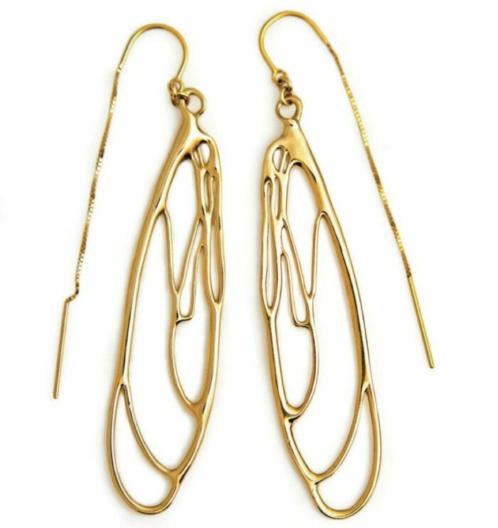 Dragonfly Earrings in Gold