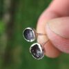 SpaceDot Studs in Oxidised Sterling Silver