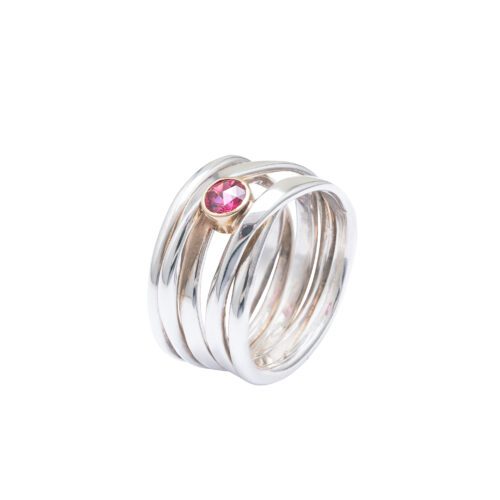 ring with red spinel