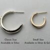 OneFooter Hoops 2 sizes in 14K Gold and Sterling Silver by Dorothee Rosen