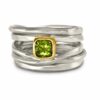 One of a Kind ring in Sterling Silver with Peridot Size 10.25
