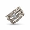 Dorothee Rosen Palladium White Gold One-Of-A-Kind #249 with .28 ct G_S12 Diamond Size 7