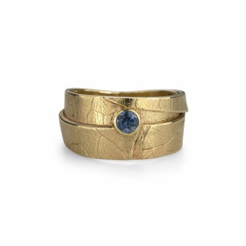 287 Maple Wrap One of a Kind 14k Yellow Gold with Sapphire Dorothee Rosen