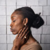 MoonPearl Editorial Featuring Ring with Kasumiga Pearl and Stud Rim Earrings in 18k Yellow Gold - Full - by Dorothee Rosen