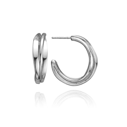 Handmade Hoop Earrings in Sterling Silver