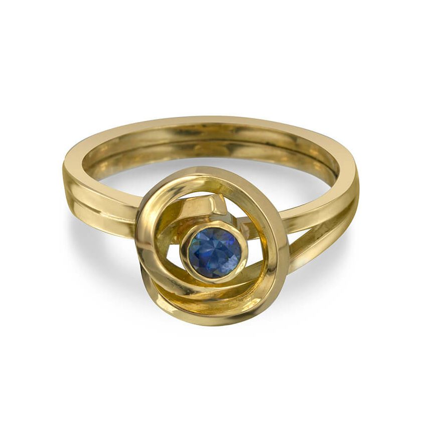K001 KnotRing 18K with Sapphire