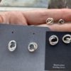 Dorothee Rosen Handmade Sterling Silver Knot Earrings Size Comparison