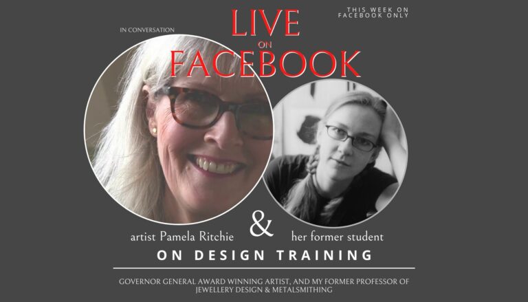 Pamela Ritchie and Dorothee Rosen: on On Jewellery Design Training - In Conversation my former professor Facebook Live