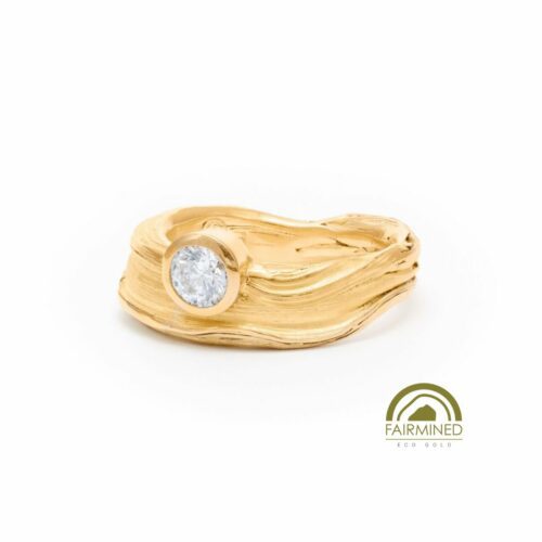DorotheeRosen | FLOW ring No.03 | 0.52ct SI1:H | sz8 in 18k ethical sustainable Fairmined ECO gold