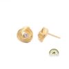 DorotheeRosen FLOW studs 18ky FairMined Gold Canadian Diamonds 01c