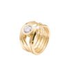 #347 Dorothee Rosen Handmade Onefooter Ring with 1.38ct Diamond in 18K Yellow Gold size 8.5 engagement ring