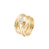 #348 Dorothee Rosen Handmade Onefooter Ring with 0.70ct Diamond in 18K Yellow Gold size 7.5 engagement ring