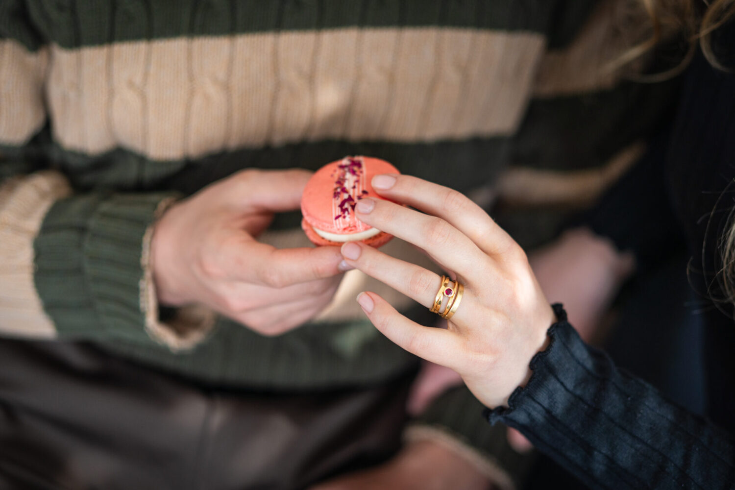 One-of-a-Kind #340 || 3-Loop 'OneFooter Ring' with Ruby in 18k Yellow Gold, Size 6.5