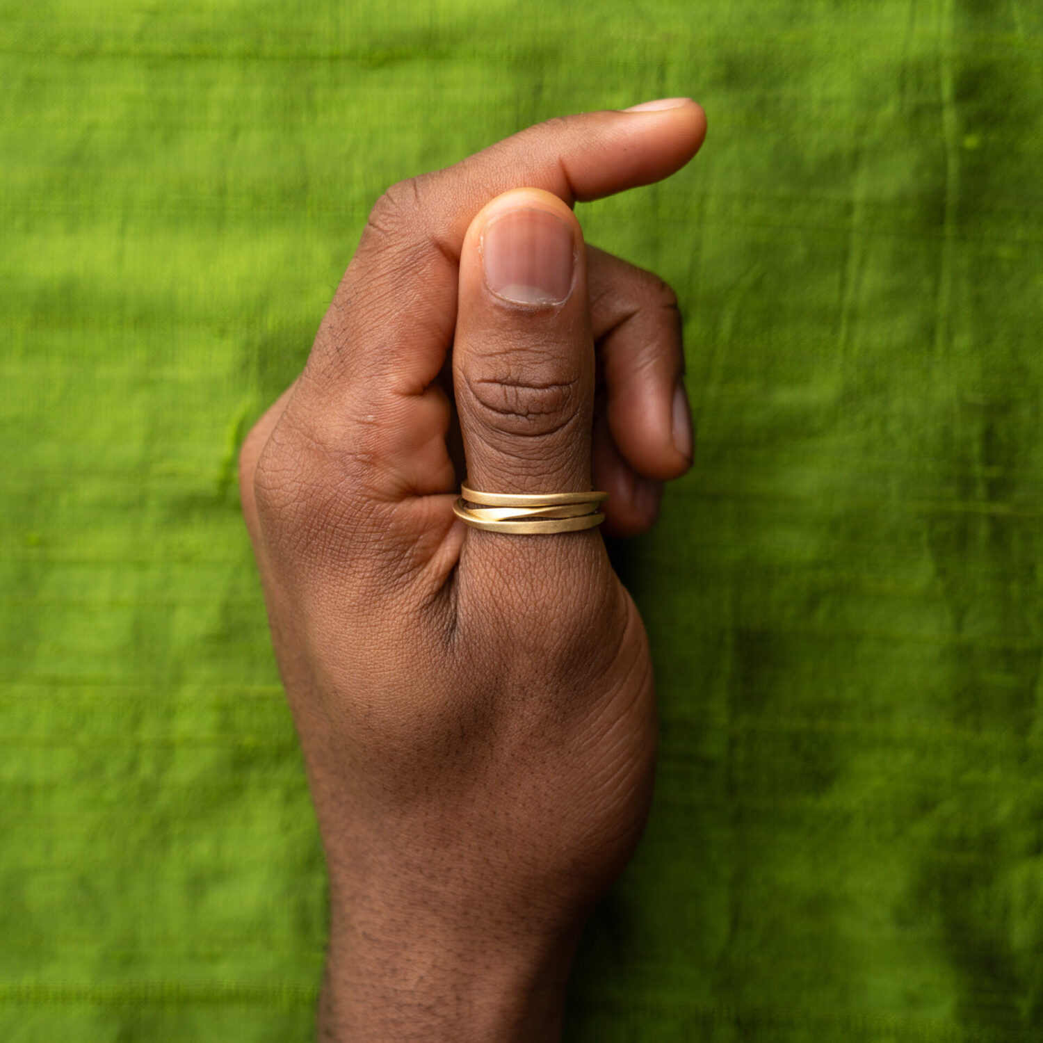 Onefooter 3-Loop Ring in 18K Yellow Gold