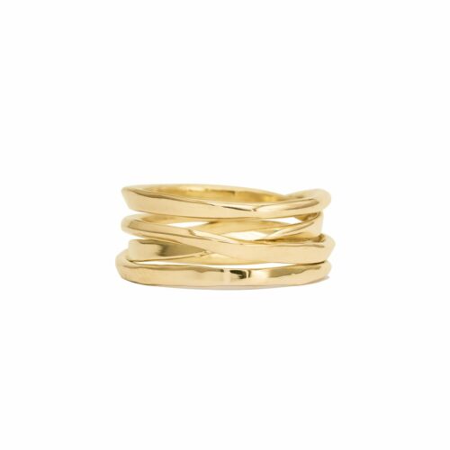 Handmade 4-loop Onefooter Ring Mini 18k Gold