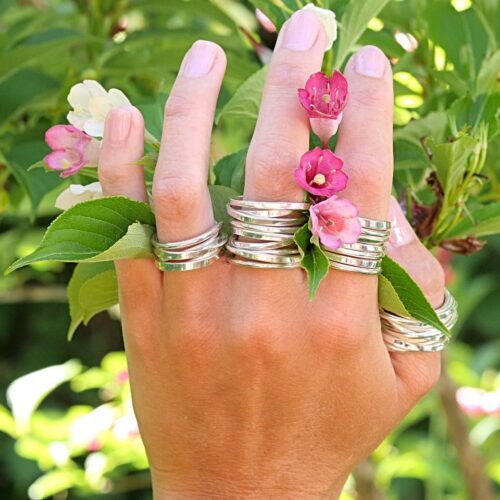 OnefooterSeries Flower Rings Silver