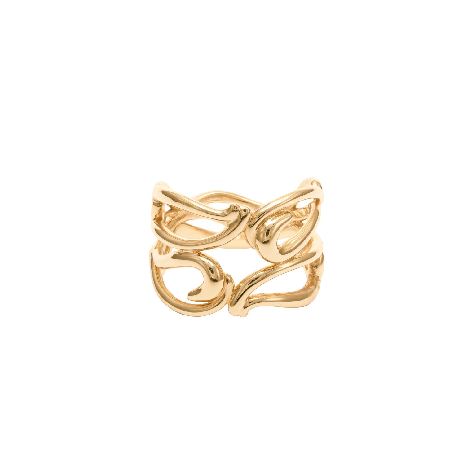 Script Ocean Ring in 18K Yellow Gold by Dorothée Rosen