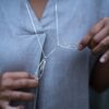 Double Wing Dragonfly Necklace in Sterling Silver