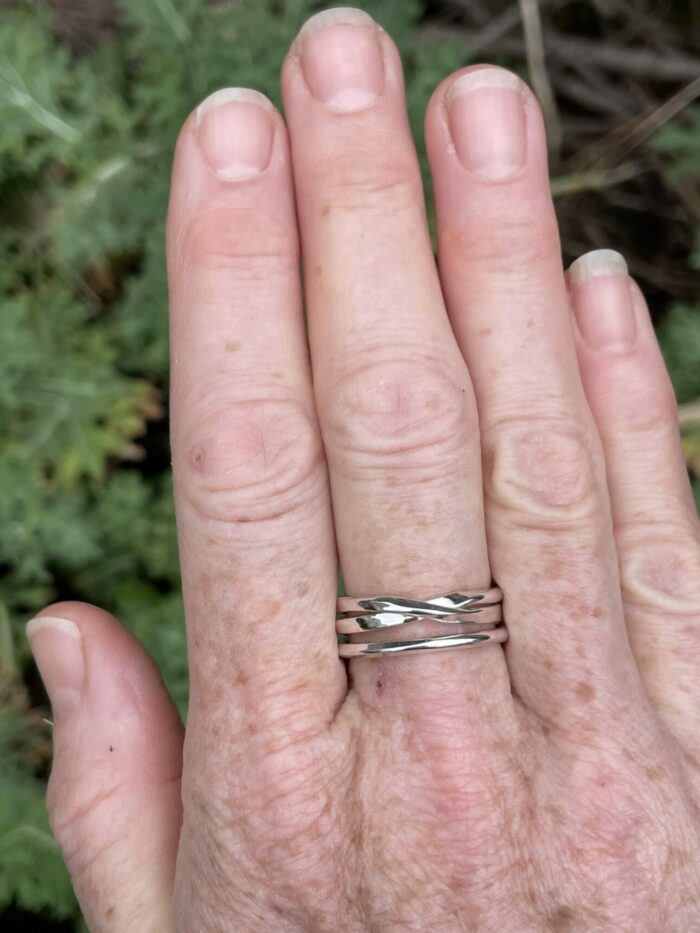 3 Loop OneFooter Wrap Ring in Fairmined Sterling Silver