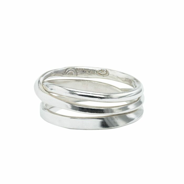 3 Loop OneFooter Wrap Ring in Fairmined Sterling Silver