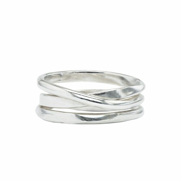 DorotheeRosen | 3-Loop OneFooter Ring in ethical Fairmined Silver B