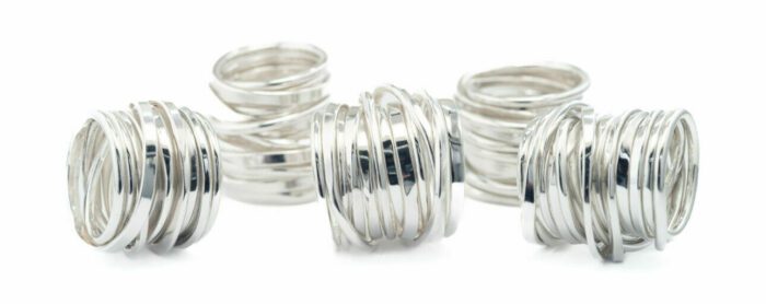 Dorothee Rosen | ThreeFooter Rings in Ethical Fairmined Silver