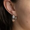 OneFooter Classic Hoop Earrings Sterling Silver by Dorothee Rosen