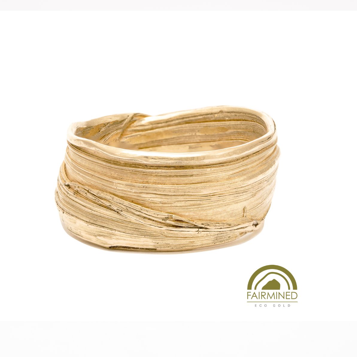 FLOW Ring No.10 in Fairmined ECO Gold _ sz7.5 w LOGO __ DorotheeRosen