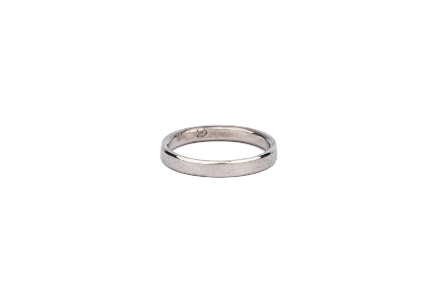 Wedding Band in 18k palladium white gold 3mm_width - 1.5 x 3mm - sz 9 by Dorothee Rosen