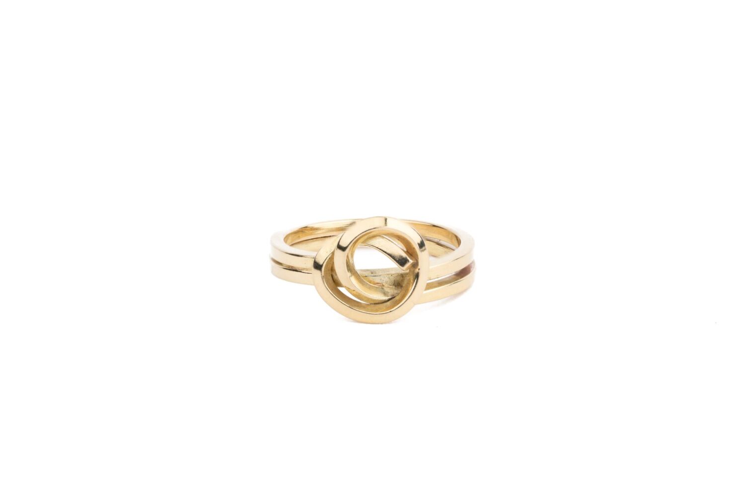 Handmade Knot Ring in 18K Yellow Gold, sz 7 polished