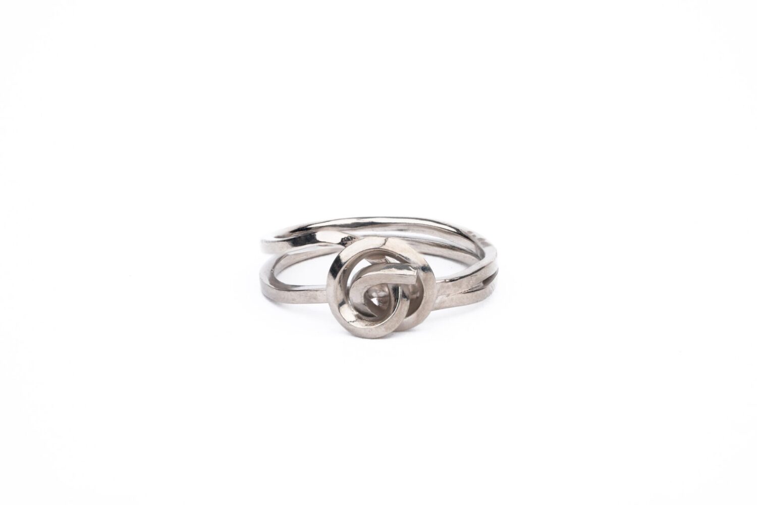 KNOT Ring in 18k Palladium White Gold sz 9