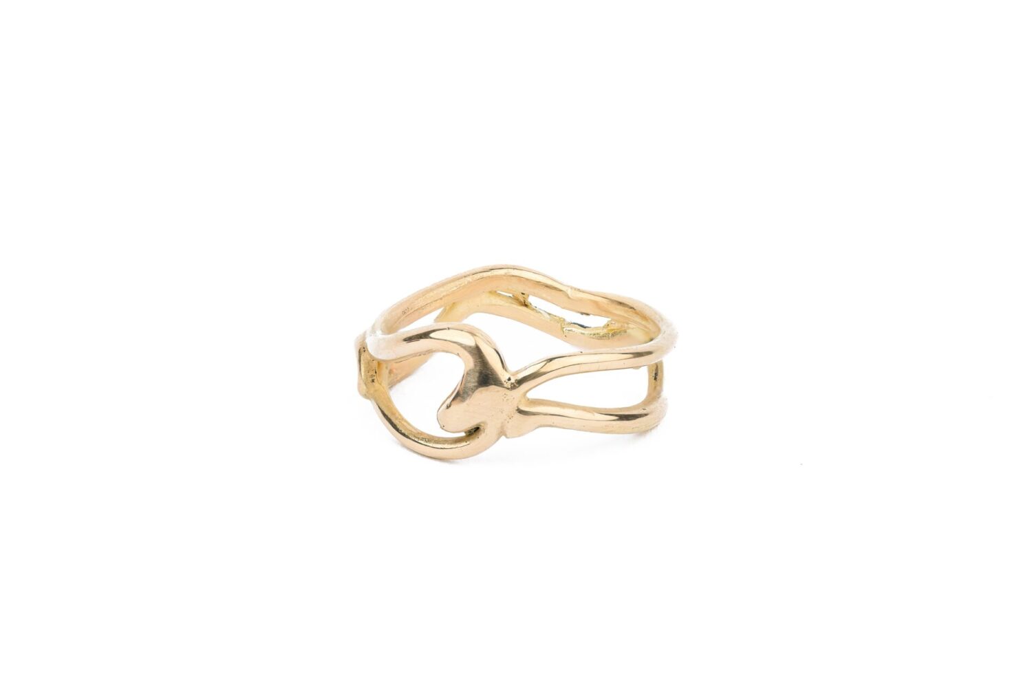 Script - TIDE ring 18k yellow gold sz 7.5