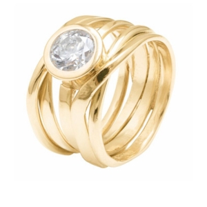 RINGS Category Recycled #344 Gold OneFooter in 18k yellow gold_1.50ct_sz7_by Dorothee Rosen 300x300
