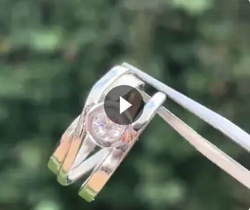3-Loop Ring in 18k Palladium White Gold with Diamond Video Thumbnail