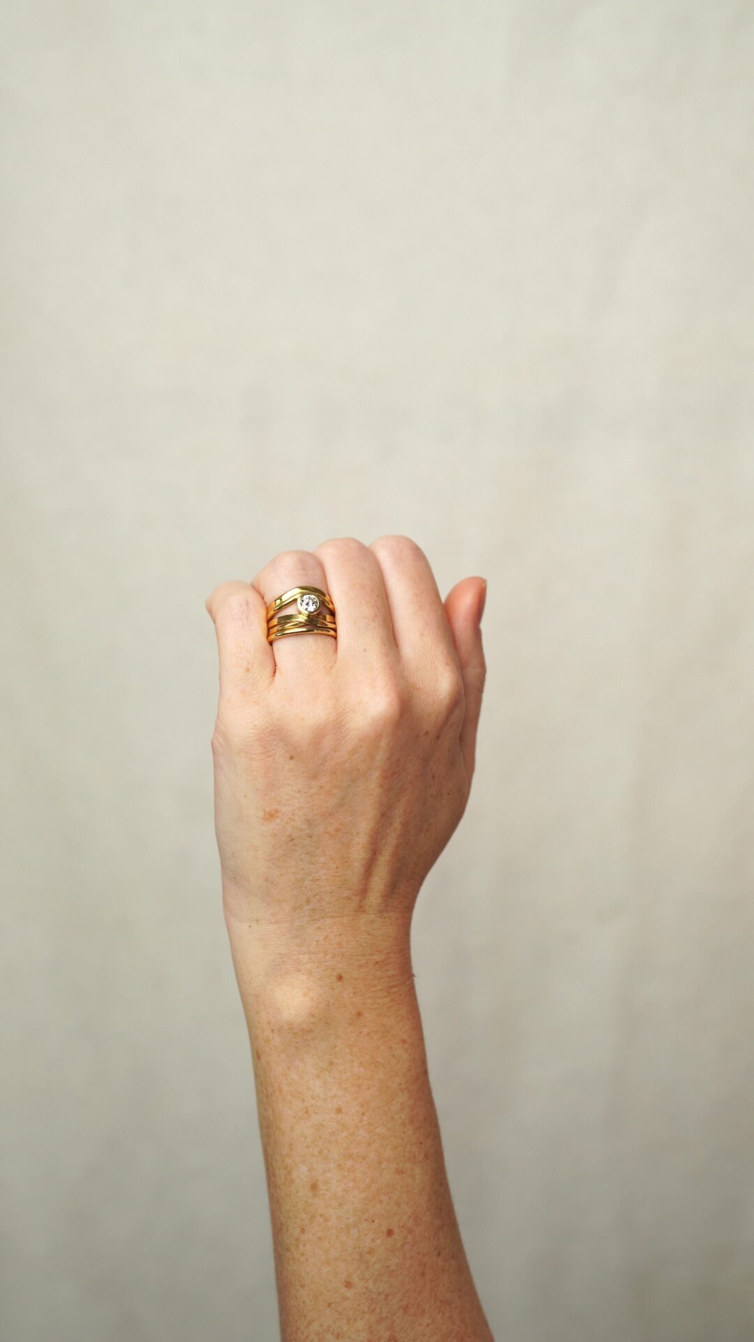One-of-a-Kind #348 || Onefooter Ring in 18K Yellow Gold with 0.70ct Diamond Size 7.5