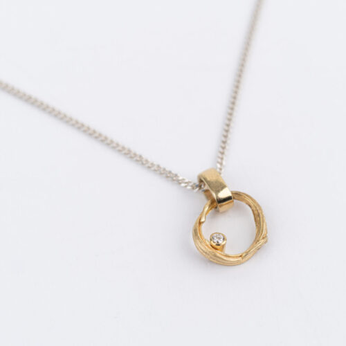 FLOW Pendant No.10 - 18k Fairmined ECO gold - CanadianDiamond (13 of 17) by Dorothee Rosen