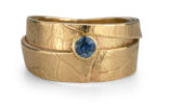 MapleWrap custom gold ring with sapphire